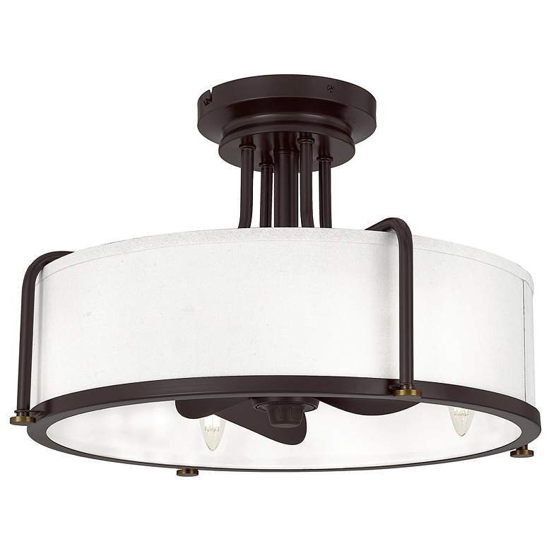Image 5 12" Wide Quoizel Calvary Bronze Fandelier Ceiling Fan with Remote more views
