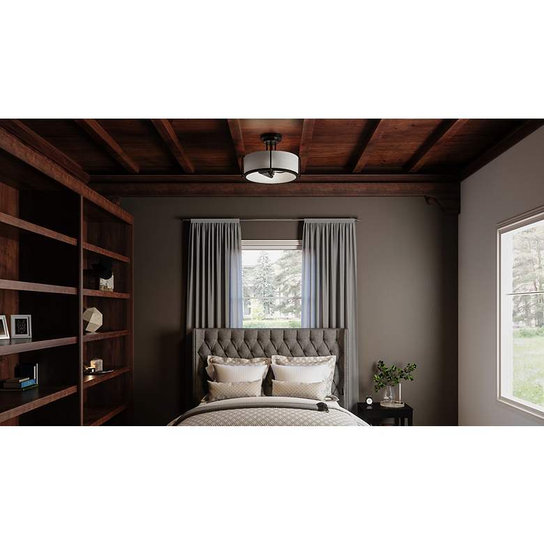 Image 6 12" Wide Quoizel Calvary Bronze Fandelier Ceiling Fan with Remote more views
