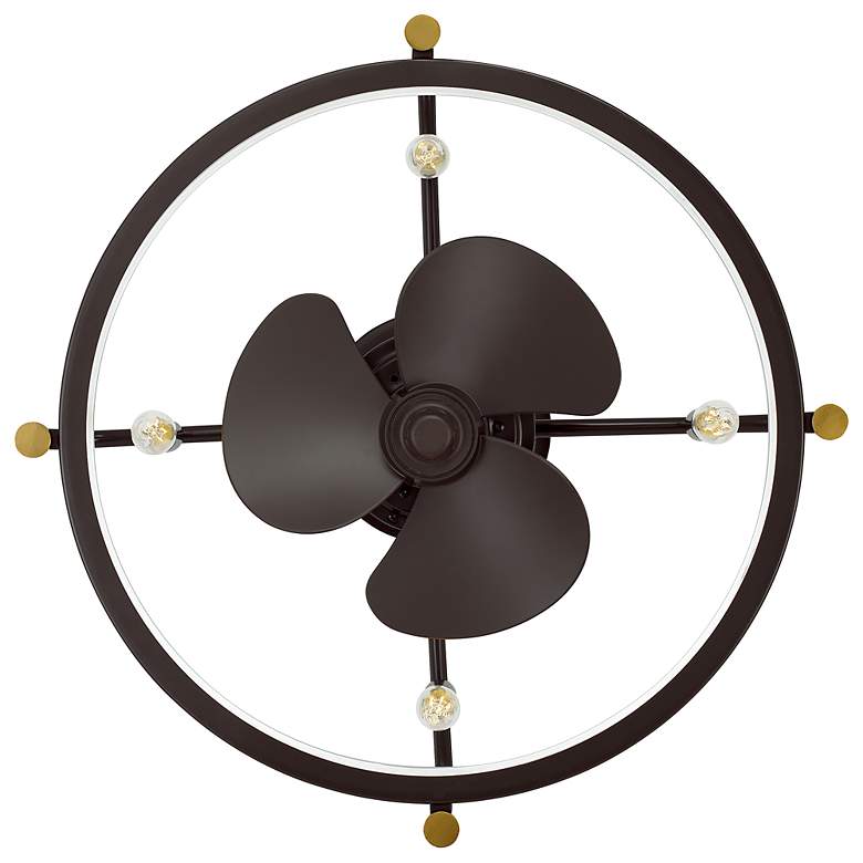 Image 7 12" Wide Quoizel Calvary Bronze Fandelier Ceiling Fan with Remote more views