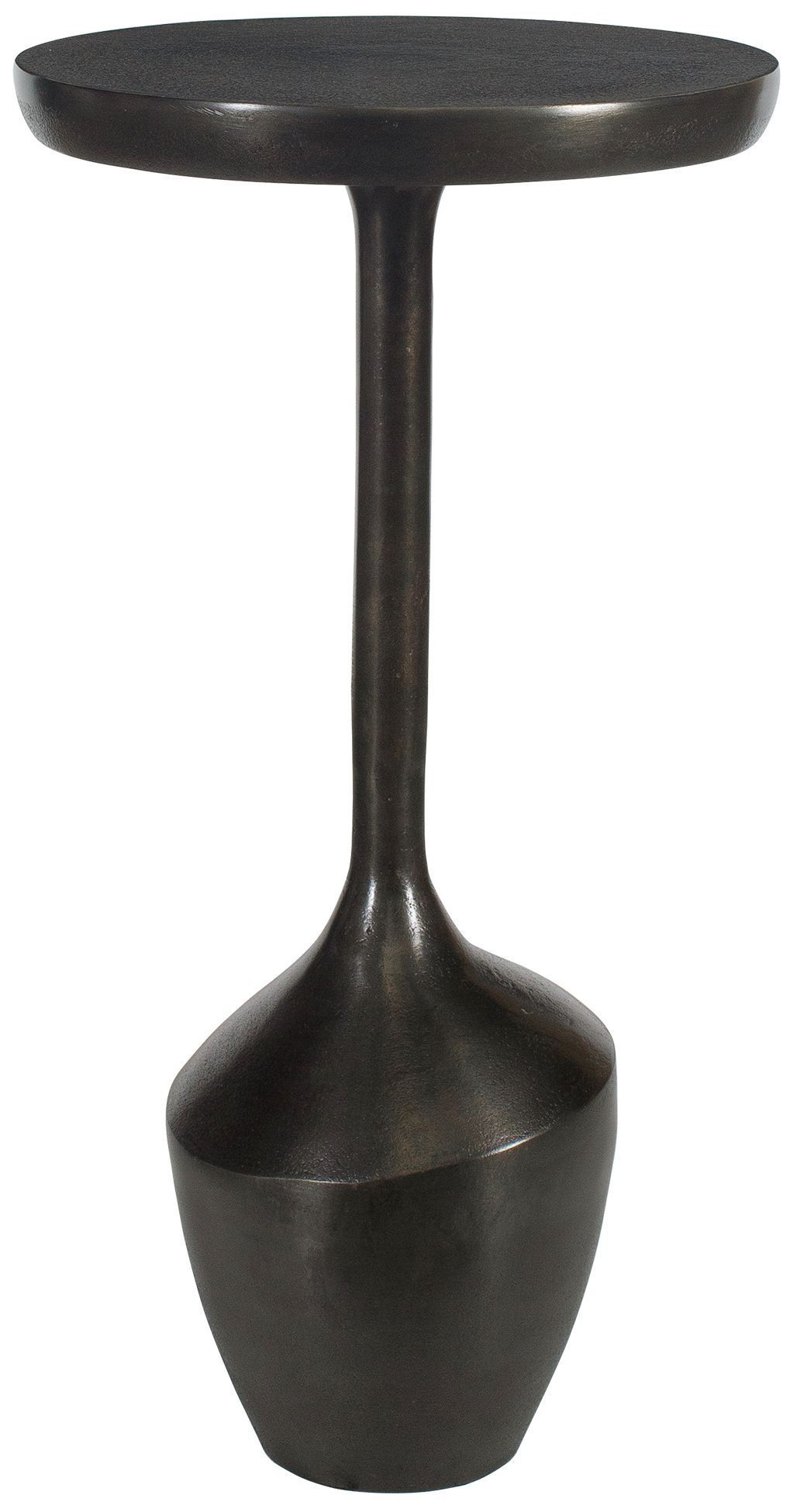 Image 5 12" Wide x 23" High Brown Metal Accent Table more views