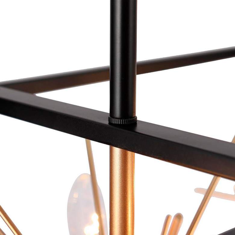 Image 2 12-LighMatte Black and Satin Gold1 Island Lamp more views