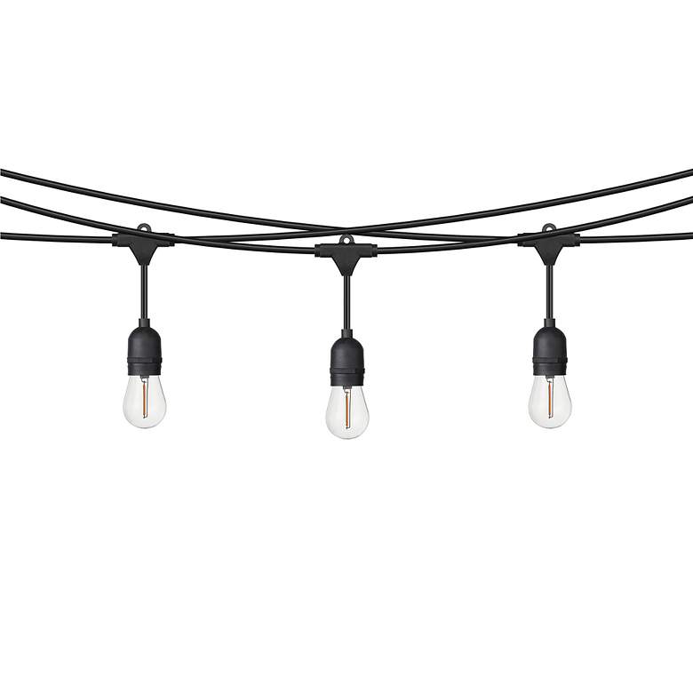 Image 1 12-Light 24&#39; Black S14 Outdoor LED String Light Set