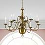 Thumbnail1 of 12 Light Antique Brass Chandelier