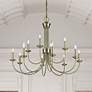 1_12 Light Antique Brass Large 2-Tier Chandelier