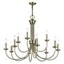 3_12 Light Antique Brass Large 2-Tier Chandelier more views