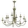 4_12 Light Antique Brass Large 2-Tier Chandelier more views