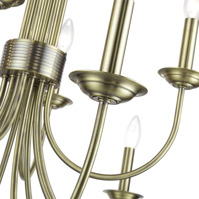 Image 5 12 Light Antique Brass Large 2-Tier Chandelier more views