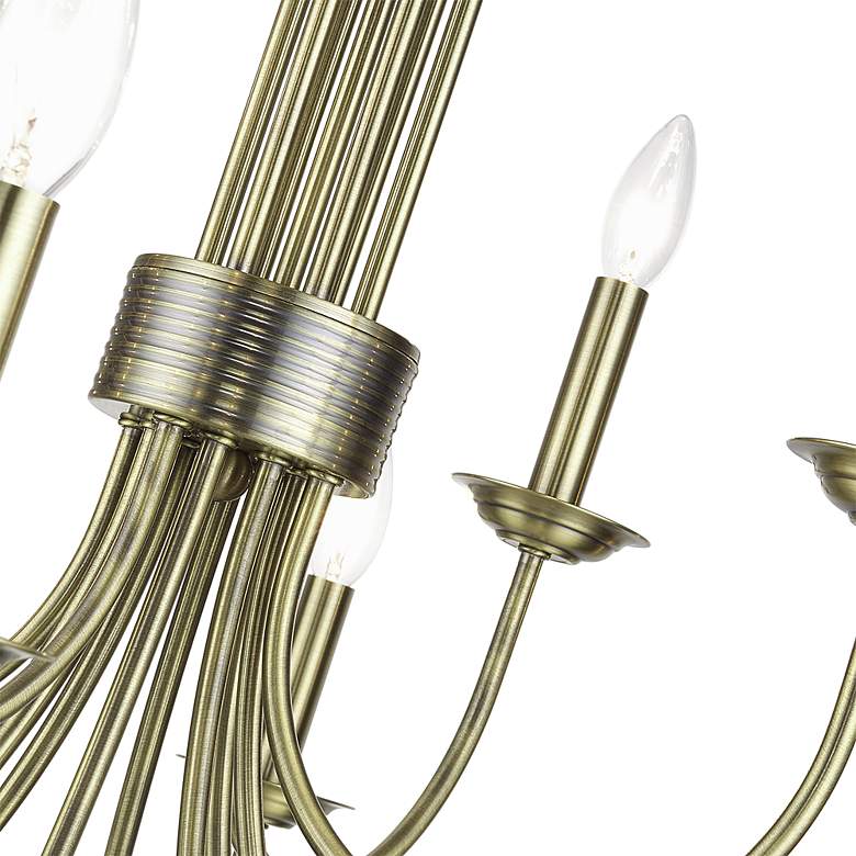 Image 6 12 Light Antique Brass Large 2-Tier Chandelier more views