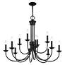 3_12 Light Antique Brass Large 2-Tier Chandelier more views