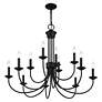 4_12 Light Antique Brass Large 2-Tier Chandelier more views