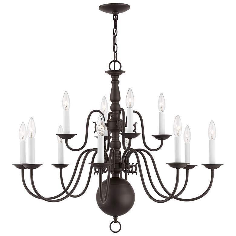 Image 1 12 Light Bronze Chandelier