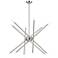 12 Light Brushed Nickel Large Chandelier