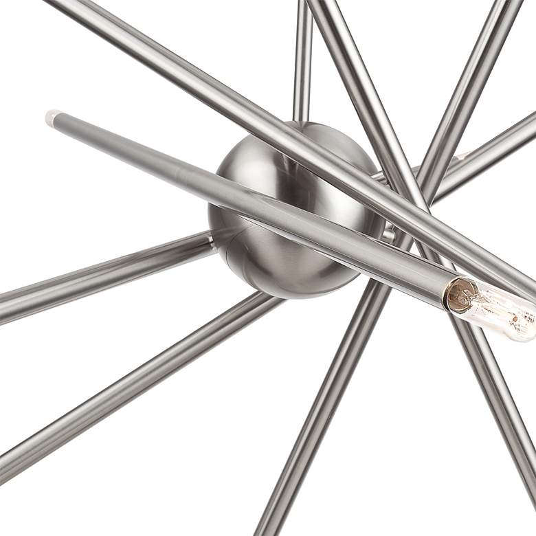 Image 6 12 Light Brushed Nickel Large Chandelier more views