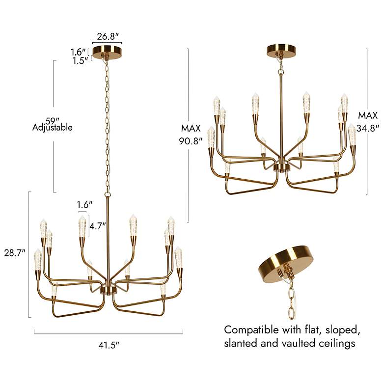 Image 2 12-Light LED Chandelier more views