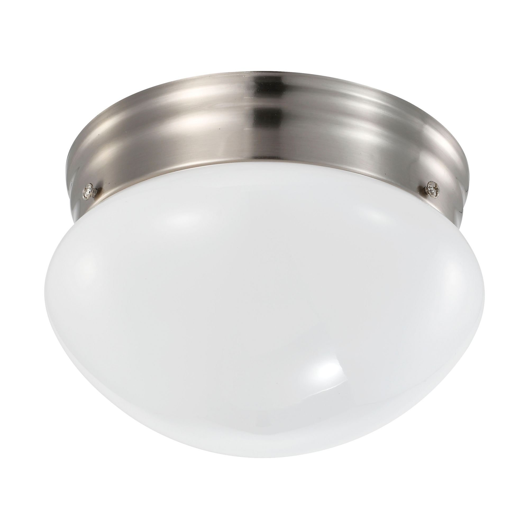 Image 3 12 Watt; 7 inch; LED Flush Mount Fixture; 3000K; Dimmable; Brushed Nickel more views