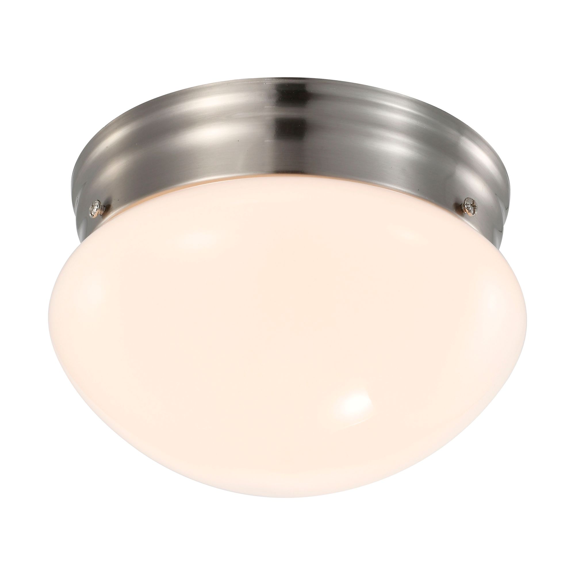 Image 4 12 Watt; 7 inch; LED Flush Mount Fixture; 3000K; Dimmable; Brushed Nickel more views