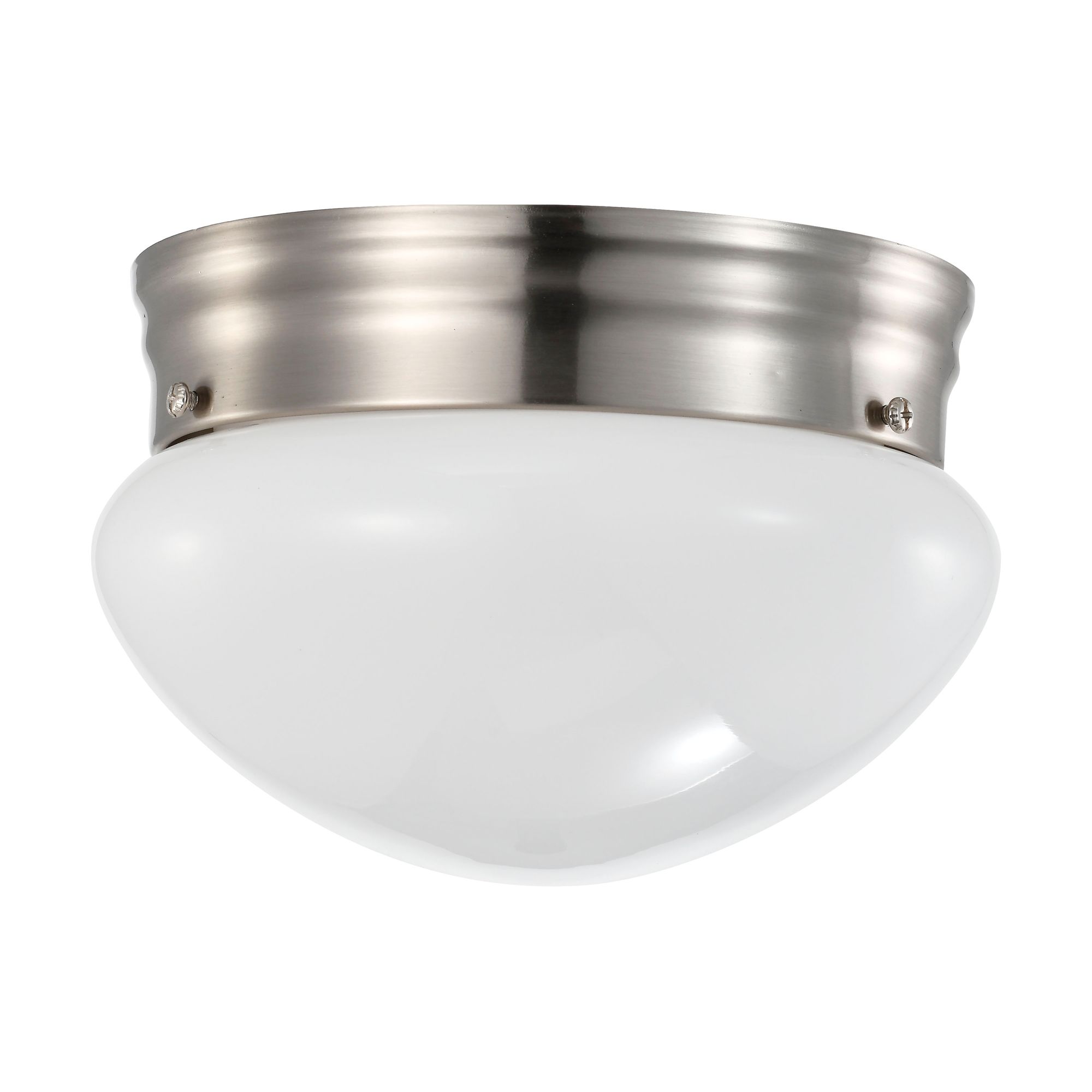 Image 6 12 Watt; 7 inch; LED Flush Mount Fixture; 3000K; Dimmable; Brushed Nickel more views