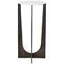 3_12" Wide Bronze Alum and White Marble Accent Table more views