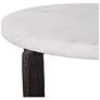 5_12" Wide Bronze Alum and White Marble Accent Table more views