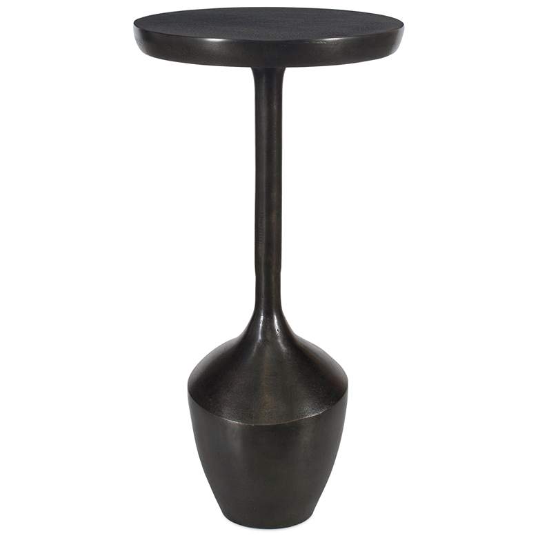 Image 2 12" Wide x 23" High Brown Metal Accent Table