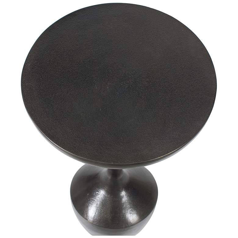 Image 6 12" Wide x 23" High Brown Metal Accent Table more views