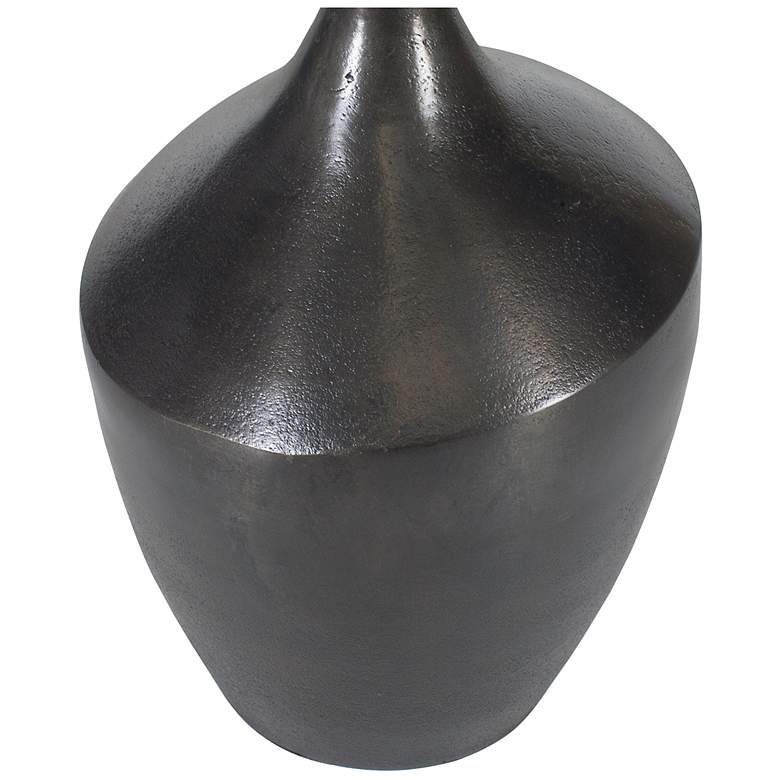 Image 7 12" Wide x 23" High Brown Metal Accent Table more views