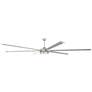 120" Craftmade Prost Painted Nickel Damp Smart LED Large Ceiling Fan