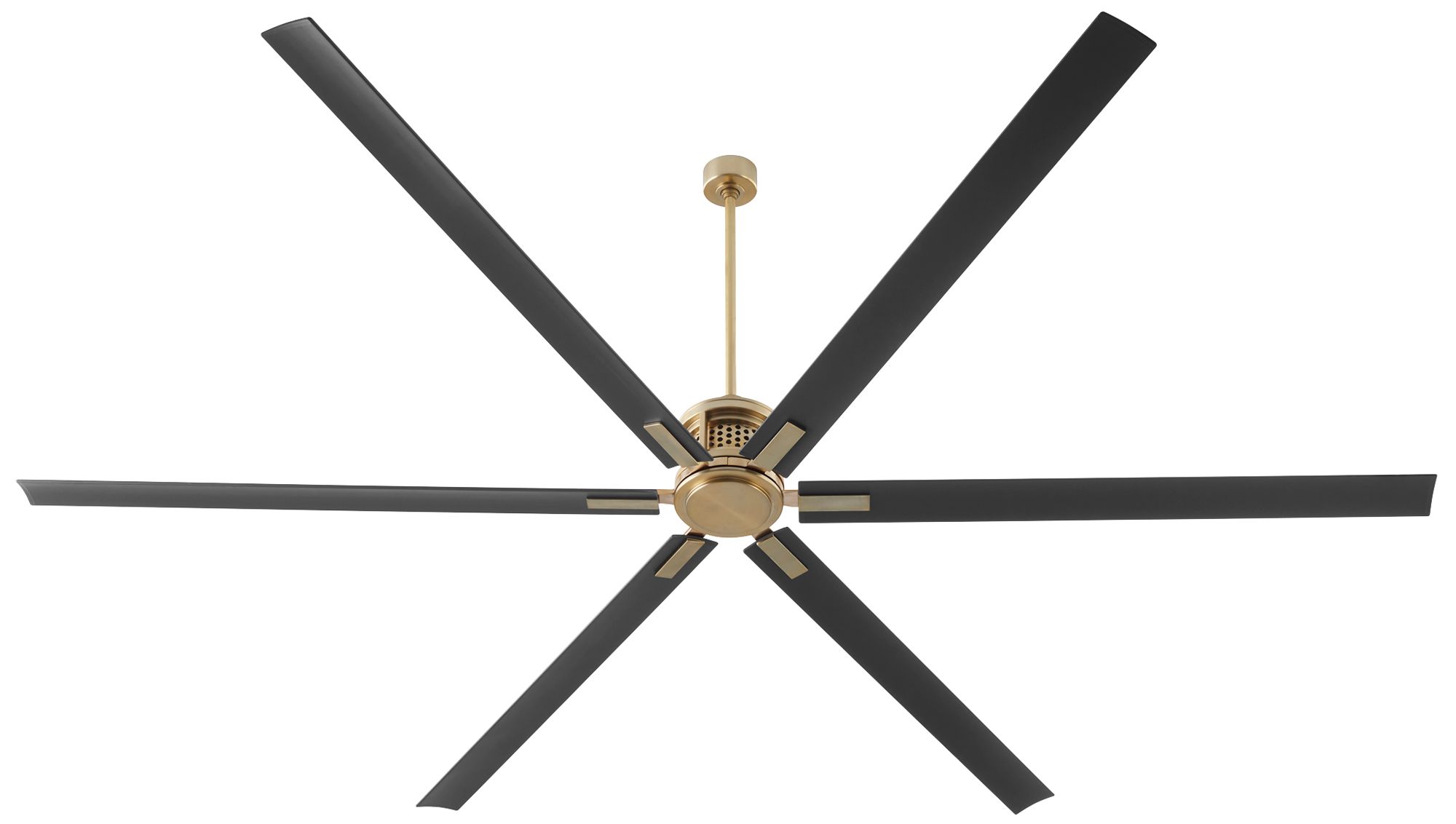 120" Quorum Zeus Aged Brass Ceiling Fan