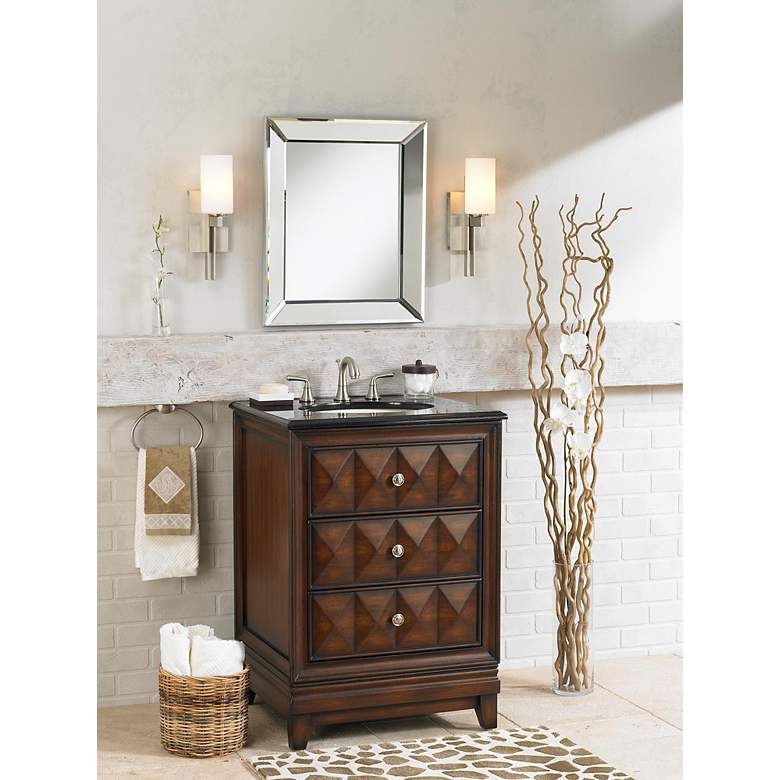 Image 1 Possini Euro Ludlow 14" High Brushed Nickel Wall Sconce in scene