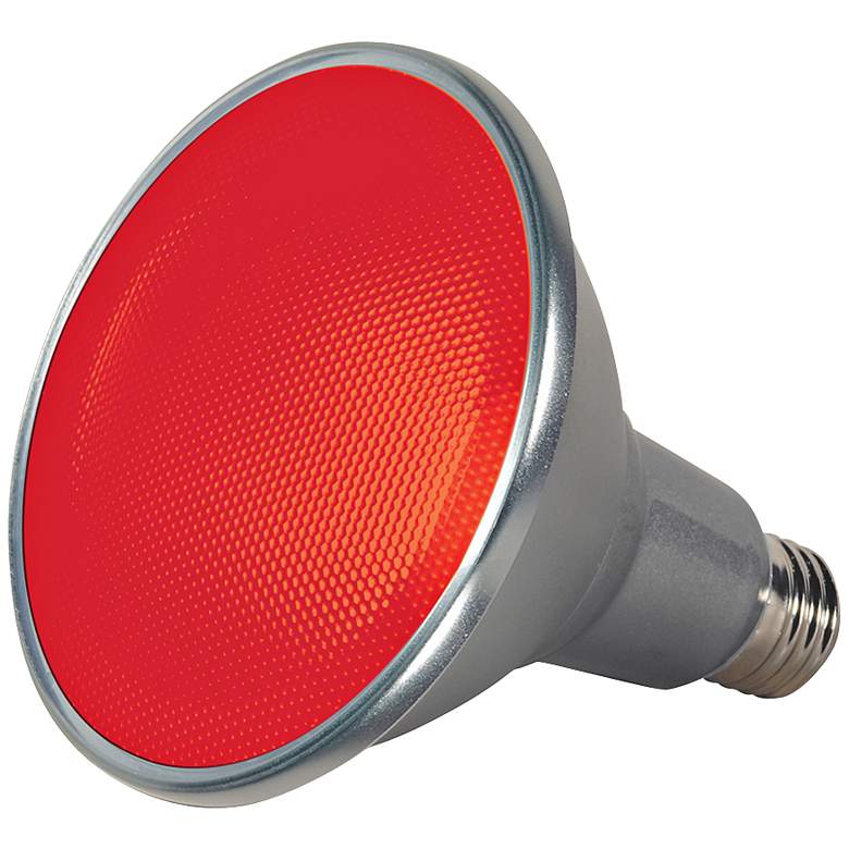 Image 1 120W Equivalent Red 15W LED Dimmable Standard PAR38 Bulb