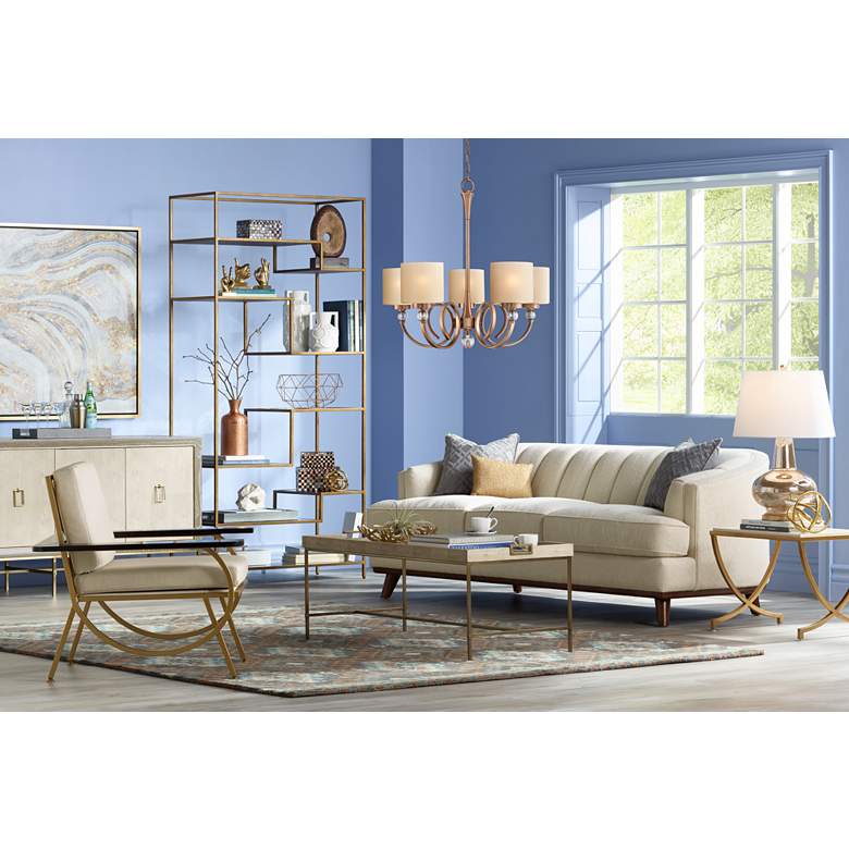 Image 1 Golden Sands of Time I 43" Square Framed Wall Art in scene