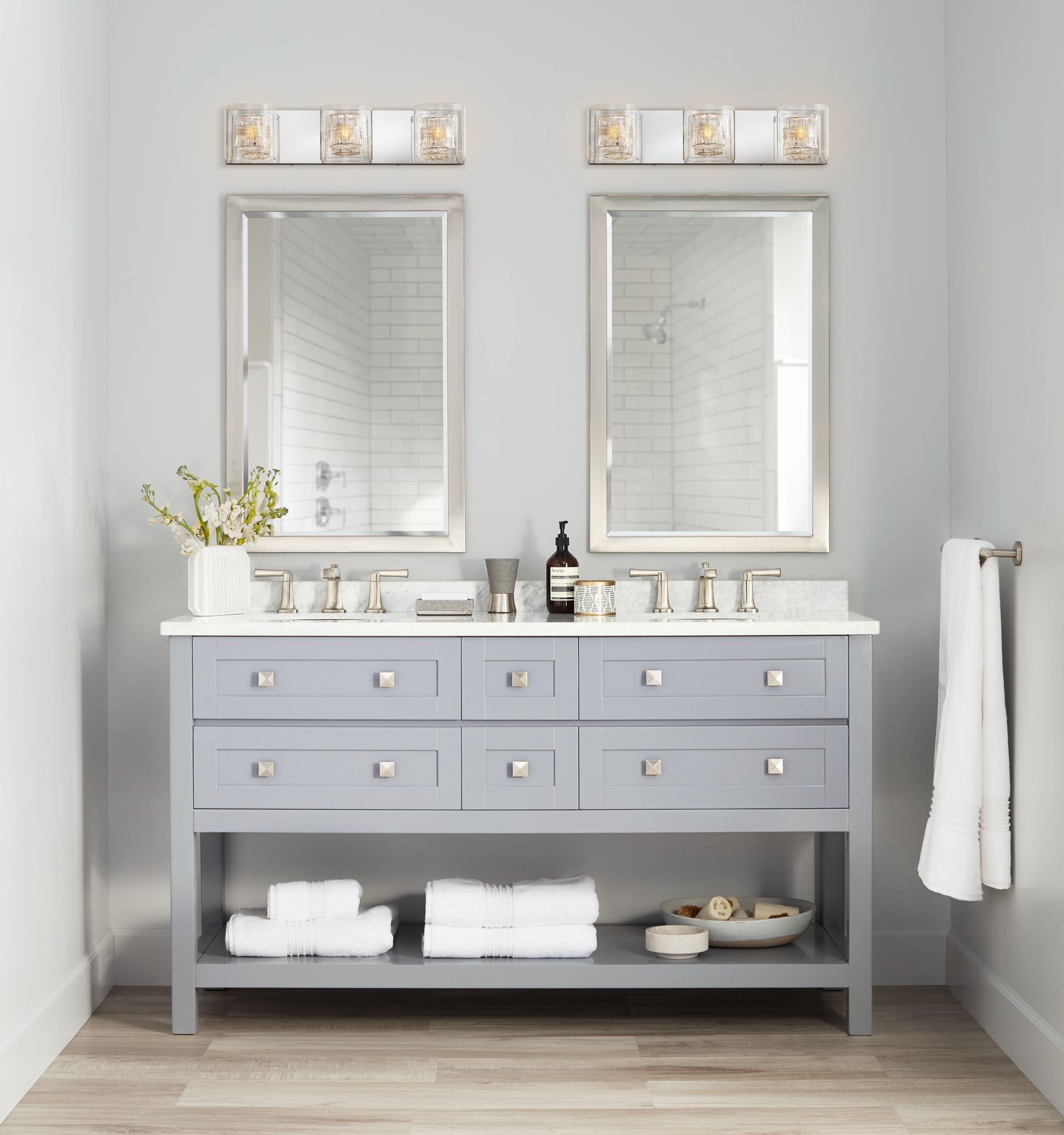 Possini Euro Wrapped Wire 22" Wide Chrome LED Bath Light in scene