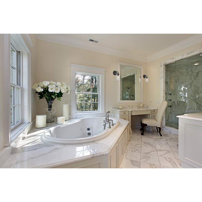 Image 1 Delaney 11 3/4" High Matte Black Wall Sconce in scene