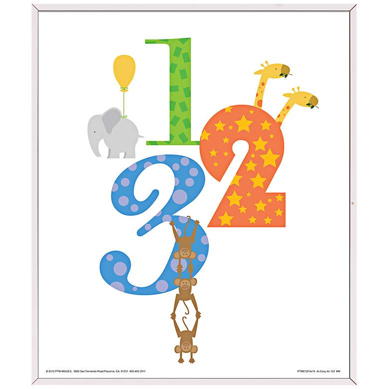 Image 1 123 Numbers Giclee 14 inch Kids&#39; Framed Wall Art