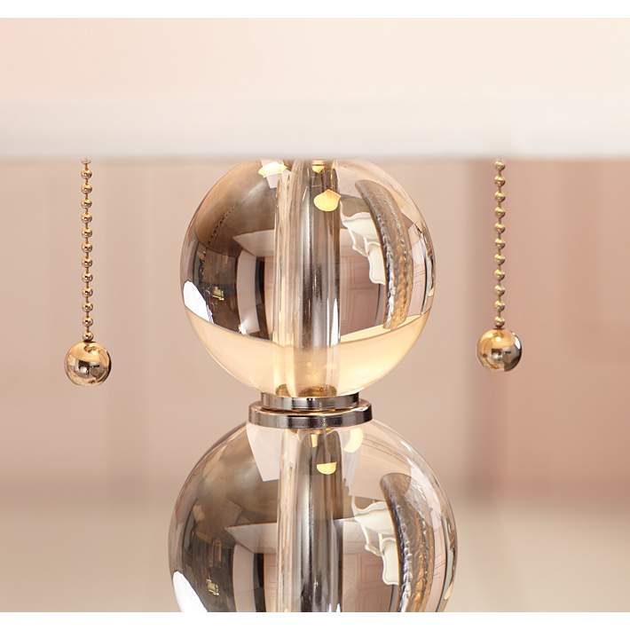 Vienna Full Spectrum Stacked Spheres Crystal Table Lamp with Pull Chains -  #60198