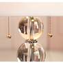Vienna Full Spectrum Stacked Spheres Crystal Table Lamp with Pull Chains in scene