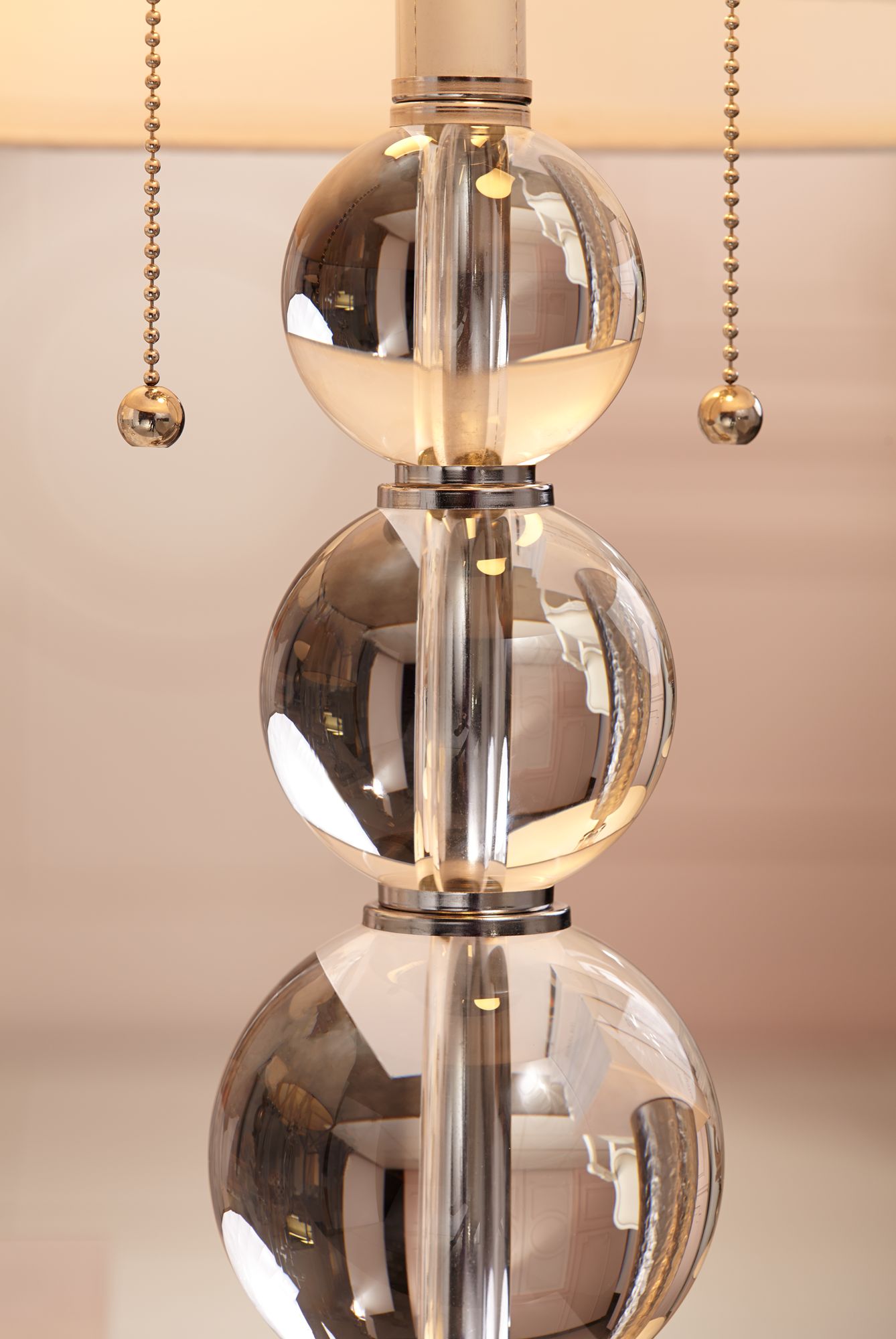 vienna full spectrum stacked crystal spheres table lamp