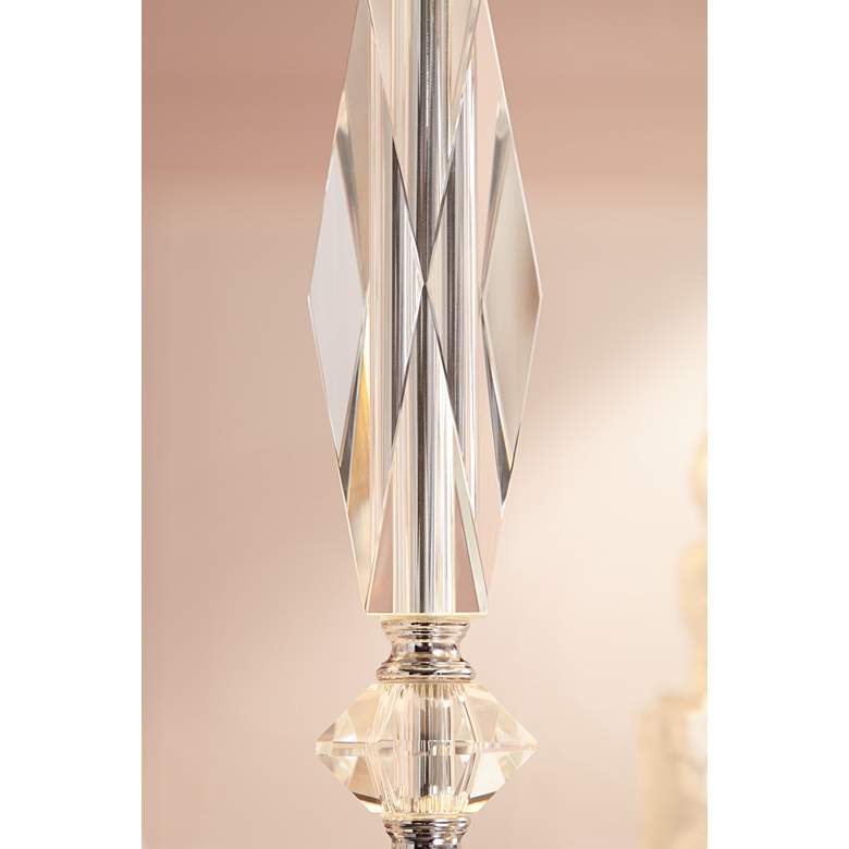 Image 6 Vienna Full Spectrum Cut Crystal Column 23" High Accent Table Lamp in scene