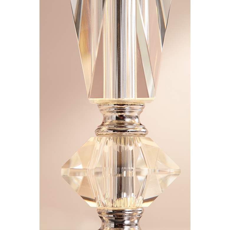 Cut Crystal Column 23&quot; High Accent Table Lamp in scene