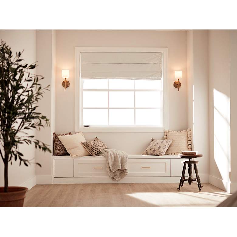 Image 1 Kichler Ali 14" High Brushed Natural Brass Wall Sconce in scene