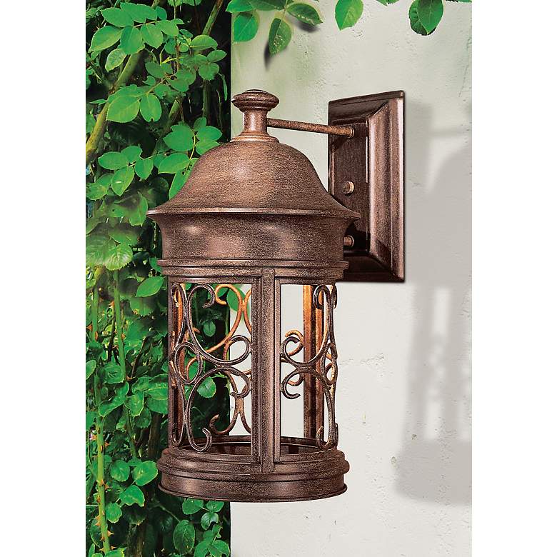 Image 1 Minka Lavery Sage Ridge 16" High Dark Sky Outdoor Wall Light in scene