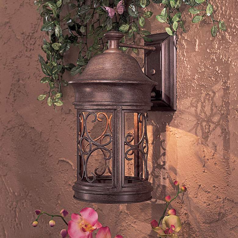 Image 4 Minka Lavery Sage Ridge 16" High Dark Sky Outdoor Wall Light in scene