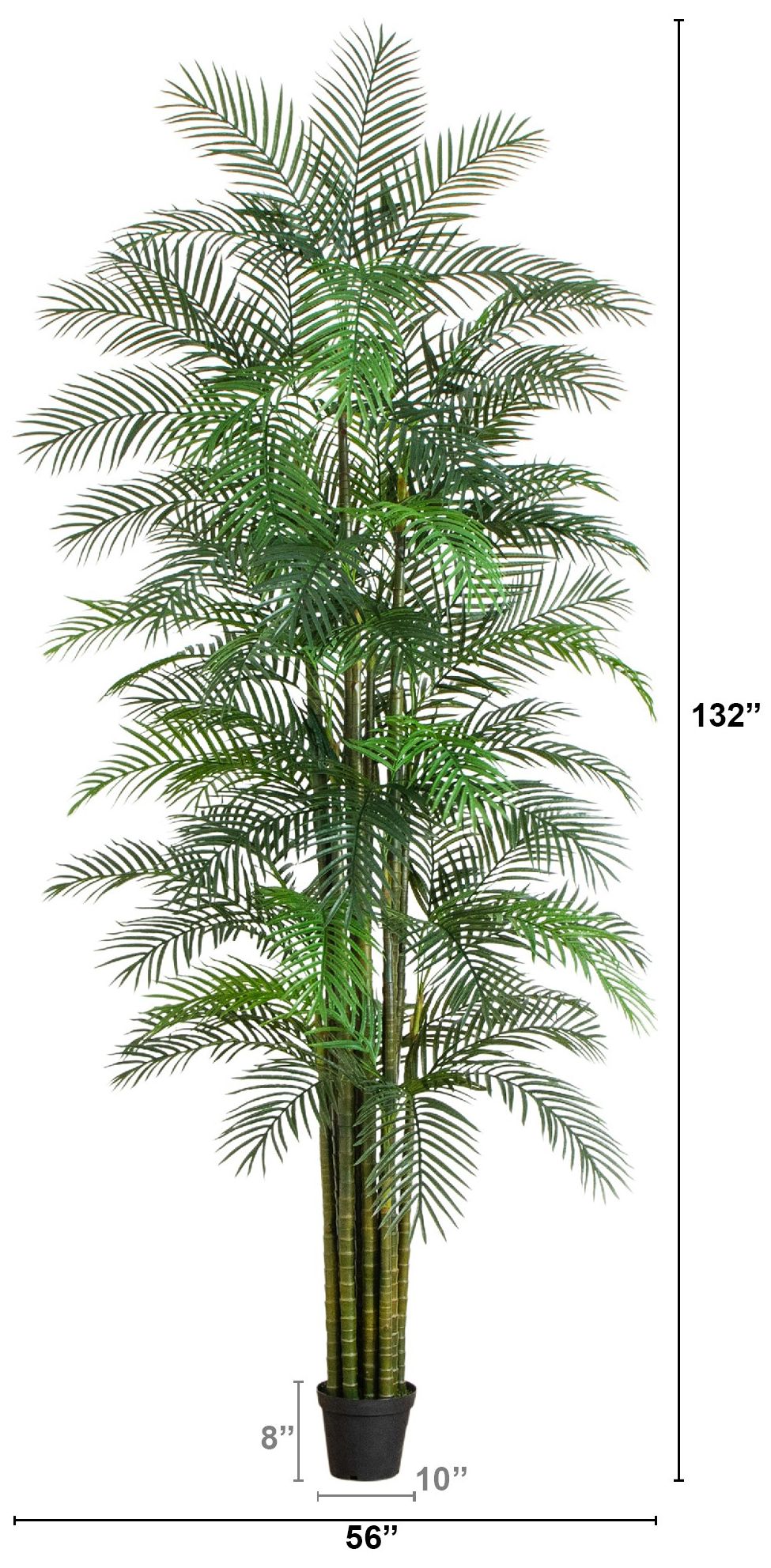 Image 3 12ft. UV Resistant Artificial Areca Palm Tree (Indoor/Outdoor) more views