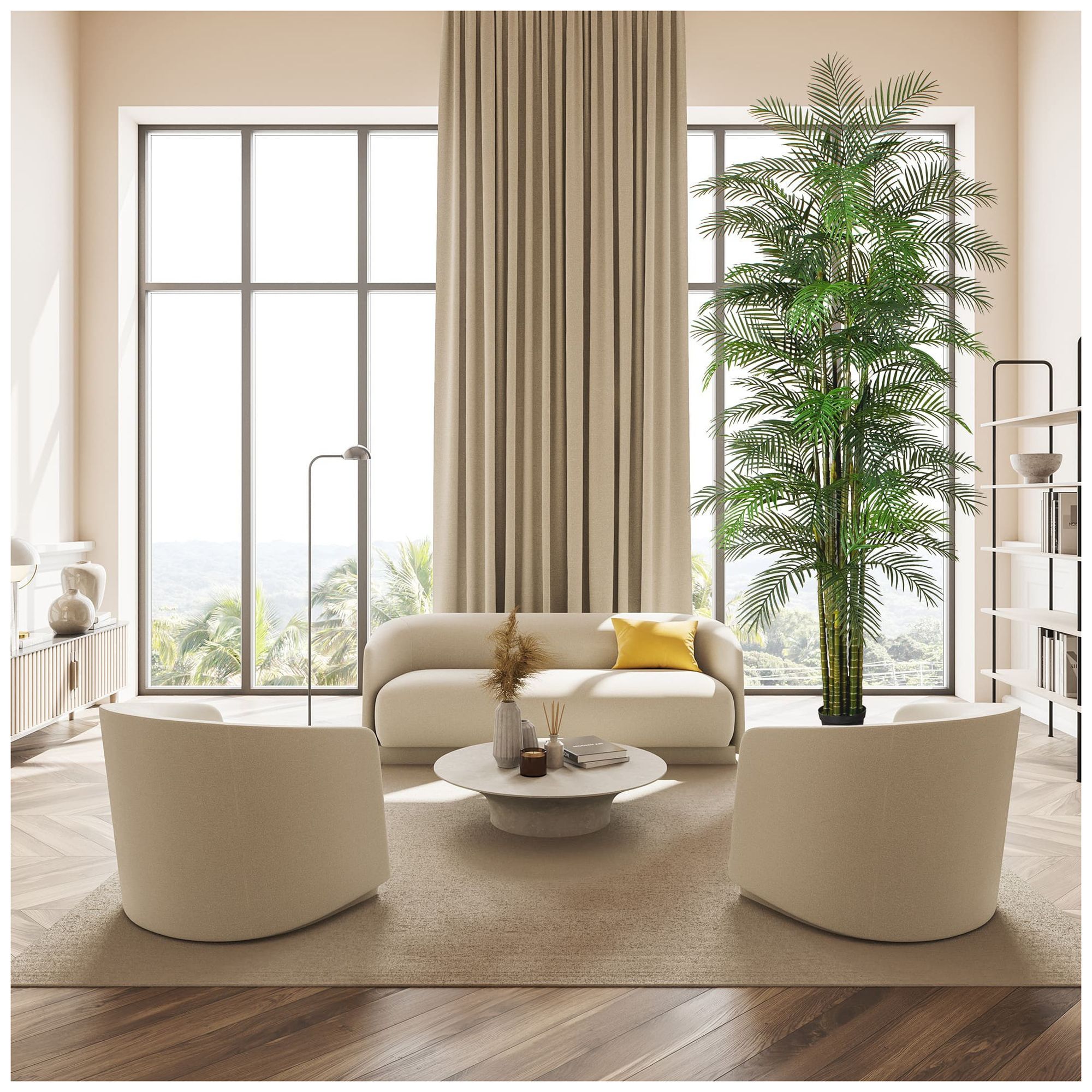 12ft. UV Resistant Artificial Areca Palm Tree (Indoor/Outdoor)