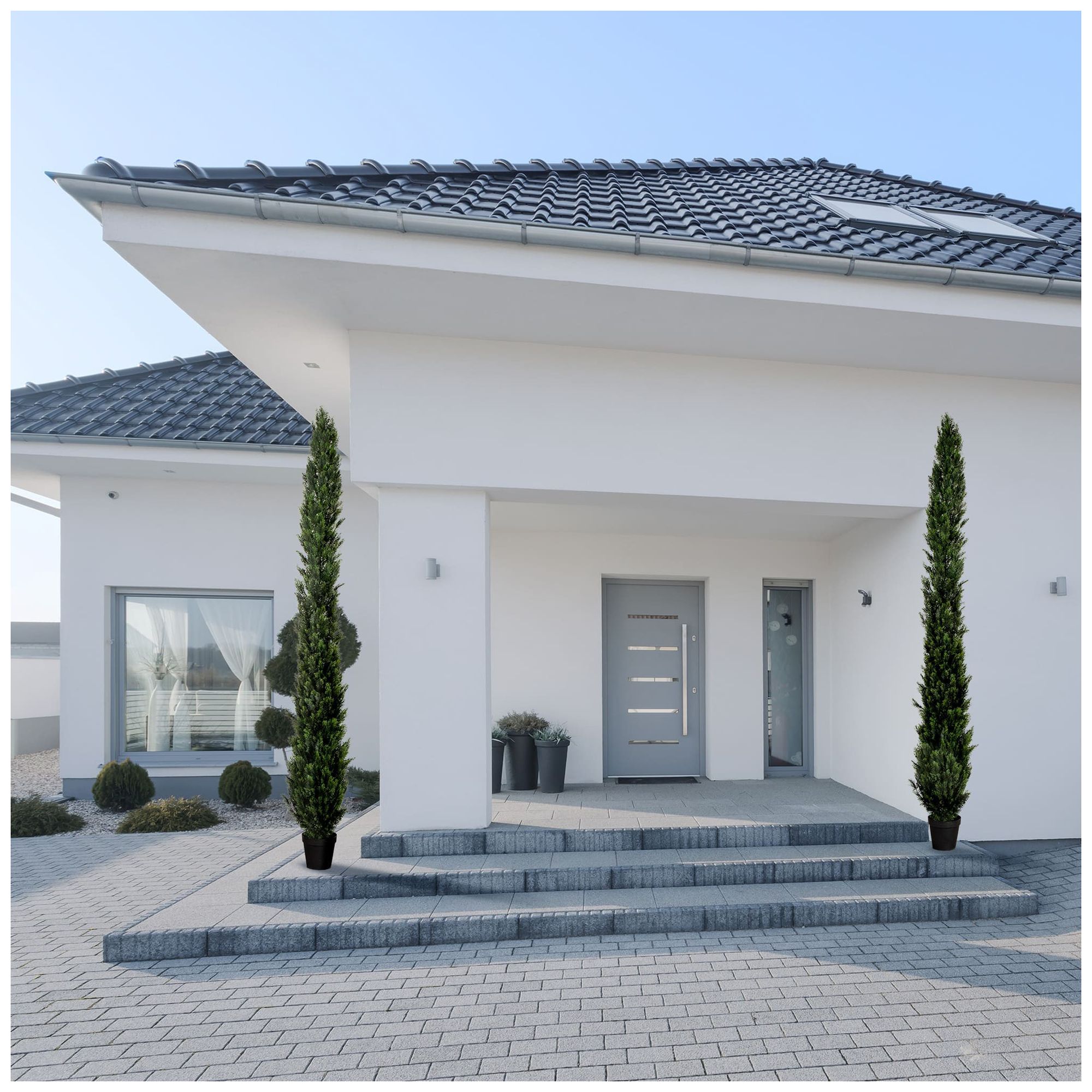 Image 5 12ft. UV Resistant Artificial Cedar Pine Tree (Indoor/Outdoor) more views