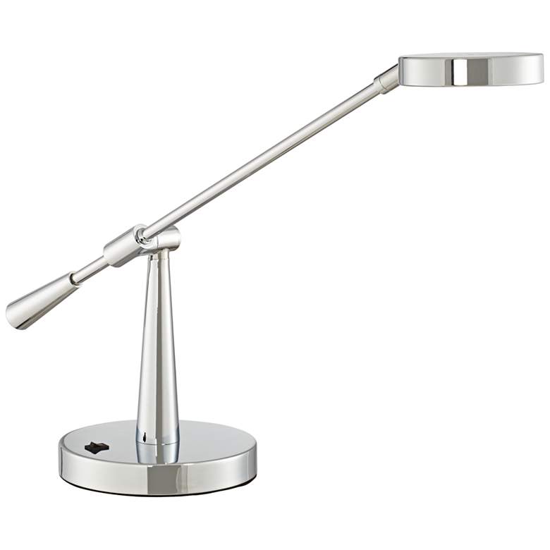 Image 1 12K36 - Polished Chrome Adjustable Metal LED Table Lamp Bolt Down