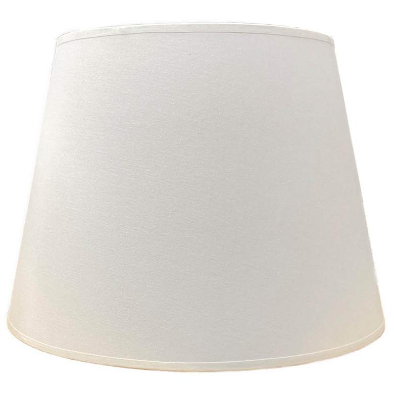 Image 1 12x17.5x12.75 White Homespun Hardback Tapered Empire