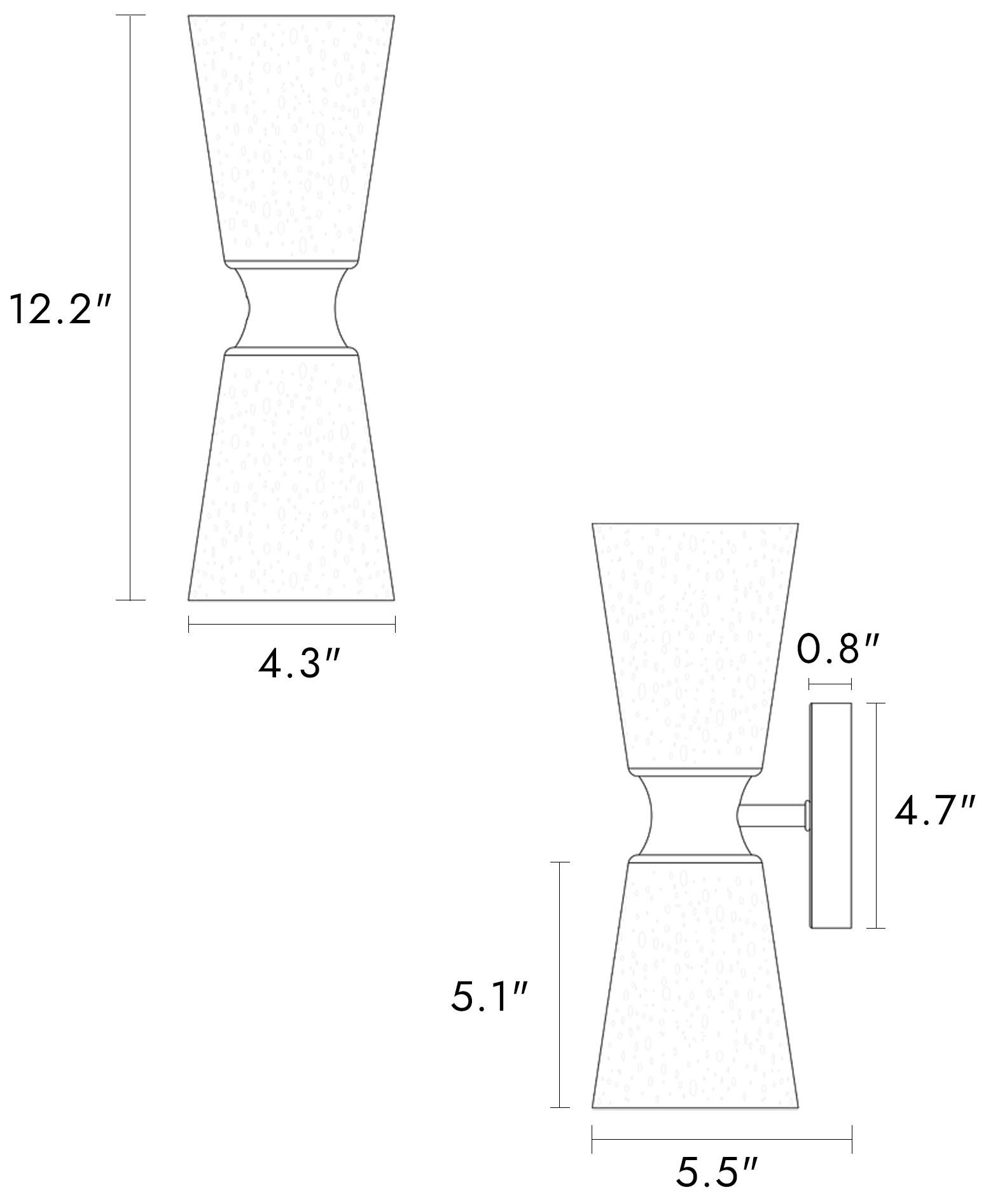 Image 4 13.4" Wide Brass Tube-Shaped 2-Light Vanity Light with Clear Glass Sha more views