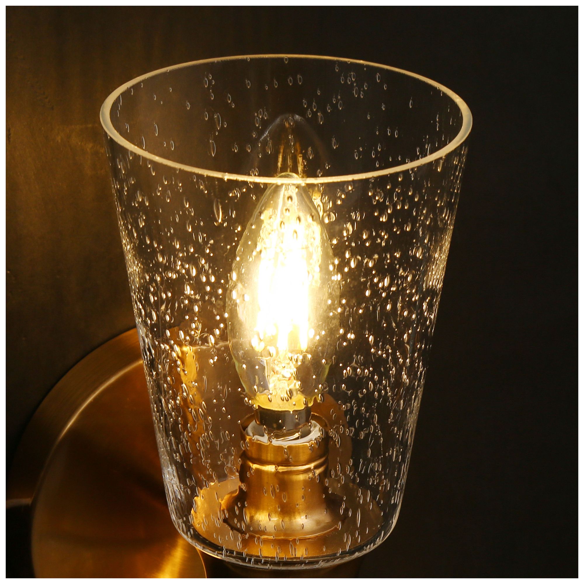 Image 5 13.4" Wide Brass Tube-Shaped 2-Light Vanity Light with Clear Glass Sha more views