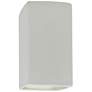 13.5" Ceramic Rectangle ADA Bisque LED Outdoor Sconce